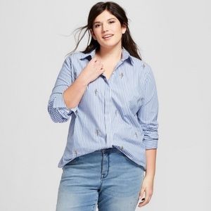 Ava & Viv Women's Plus Button Down